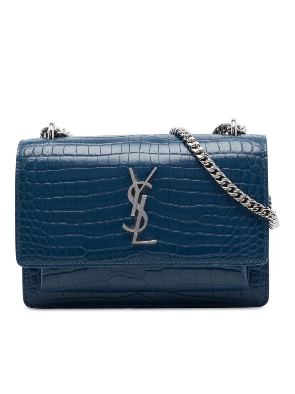 Saint Laurent Mini Croc Embossed #374453S12B